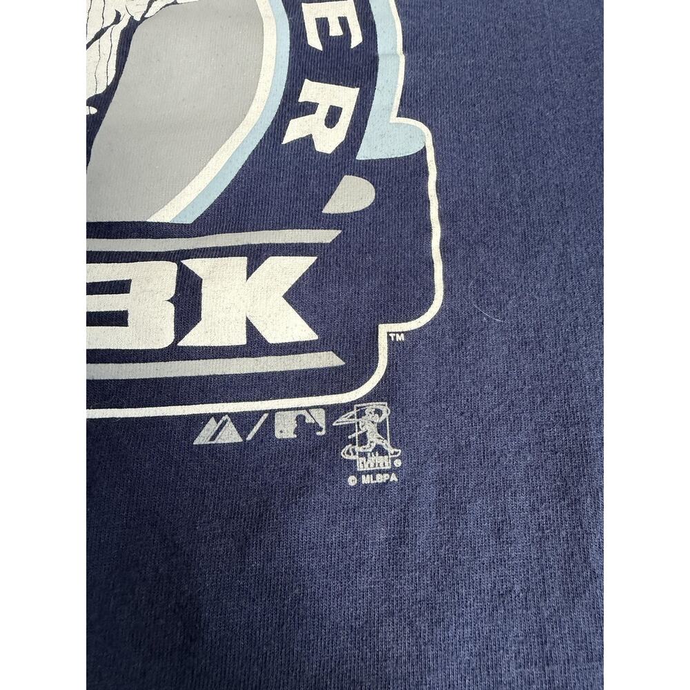 New York Yankees Shirt Mens 2XL Blue MLB Baseball Derek Jeter Majestic - Picture 4 of 10